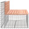vidaXL Banc de jardin design gabion 103x70x65cm bois massif de douglas