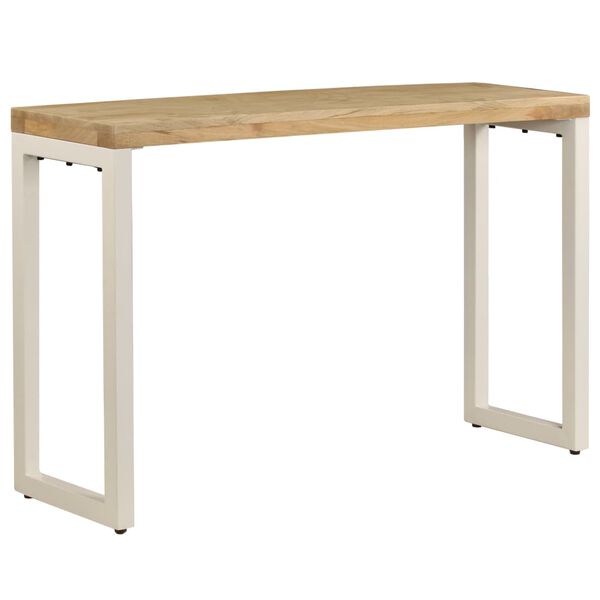 vidaXL Table console 120x35x76 cm Bois de manguier solide et acier