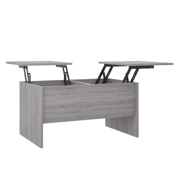 vidaXL Table basse sonoma gris 80x50x42,5 cm bois d'ingénierie