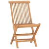 vidaXL Ensemble &agrave; manger d'ext&eacute;rieur pliable 9 pcs Bois solide de teck