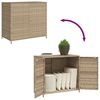 vidaXL Armoire de rangement de jardin beige 83x45x76 cm r&eacute;sine tress&eacute;e