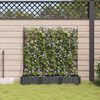 vidaXL Cache-pot de jardin 3 pcs Noir 120 x 40 x 125,5 cm Plastique