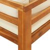 vidaXL Salon de jardin 3 pcs avec coussins blanc cr&egrave;me Bois d'acacia