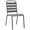 vidaXL Mobilier de bistro 3 pcs Acier Gris fonc&eacute;