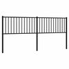 vidaXL T&ecirc;te de lit de remplacement m&eacute;tal noir 193 cm