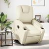 vidaXL Fauteuil inclinable &eacute;lectrique cr&egrave;me similicuir