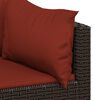 vidaXL Salon de jardin 3 pcs avec coussins marron r&eacute;sine tress&eacute;e