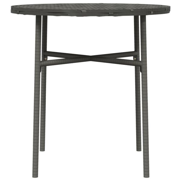 vidaXL Table &agrave; th&eacute; Gris 45 cm R&eacute;sine tress&eacute;e