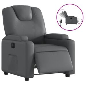 vidaXL Fauteuil inclinable électrique gris similicuir
