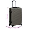 vidaXL Valise rigide Anthracite ABS