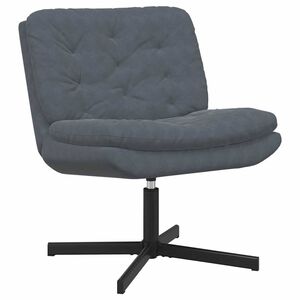 vidaXL Fauteuil relaxant pivotant Gris foncé 63 x 75 x 76 cm Velours