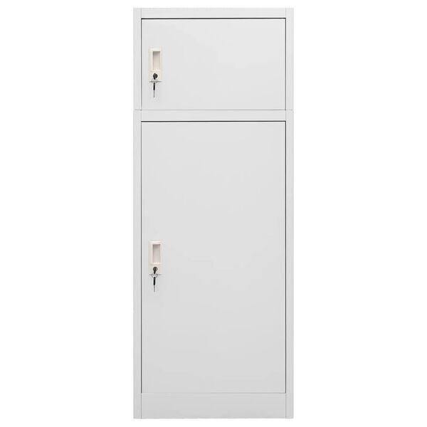 vidaXL Armoire &agrave; selles Gris clair 53x53x140 cm Acier