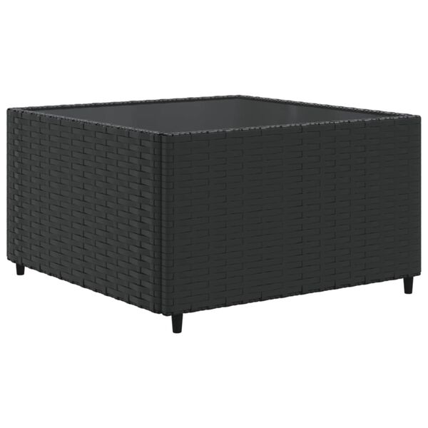 vidaXL Salon de jardin 8 pcs avec coussins noir r&eacute;sine tress&eacute;e