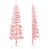 vidaXL Demi sapin de No&euml;l artificiel mince avec support Rose 120 cm