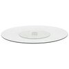vidaXL Assiette de service rotative Transparent 60 cm Verre tremp&eacute;