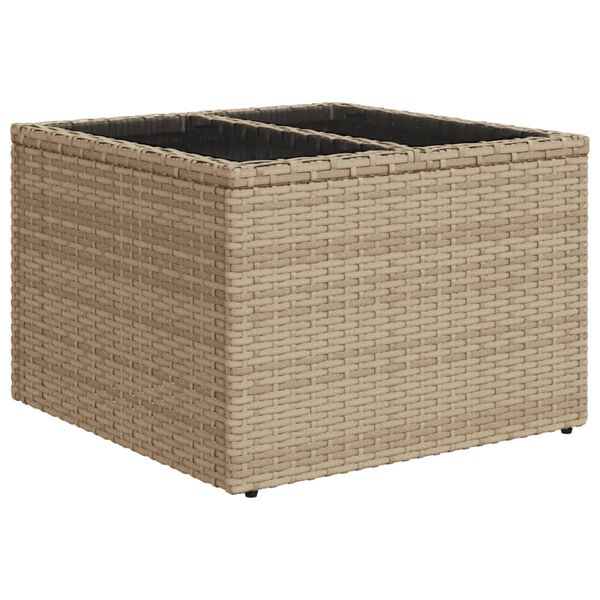 vidaXL Salon de jardin avec coussins 9 pcs beige r&eacute;sine tress&eacute;e