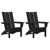vidaXL Mobilier de jardin lounge 2 pcs Noir 74.5 x 80.5 x 90cm