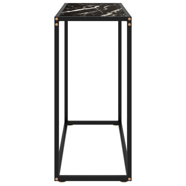vidaXL Table console Noir 80x35x75 cm Verre trempé