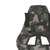 vidaXL Chaise de jeu de massage repose-pied Noir et camouflage Tissu