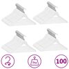 vidaXL Cintres antid&eacute;rapants 100 pcs Blanc Bois dur
