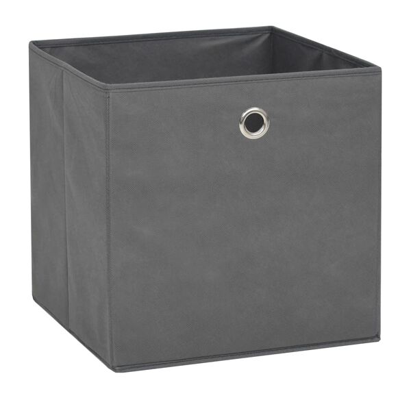 vidaXL Boîte de rangement 4 pcs Tissu non-tissé 32x32x32 cm Gris