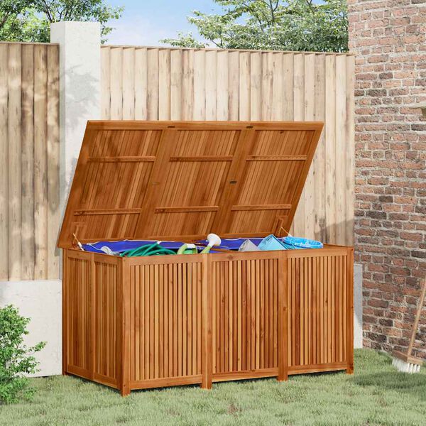 vidaXL Bo&icirc;te de rangement de jardin 150x80x75 cm bois massif d'acacia
