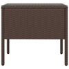 vidaXL Table d'appoint marron 53x37x48 cm poly rotin et verre trempé