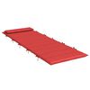 vidaXL Coussin de chaise longue rouge 180x60x4 cm tissu oxford