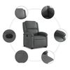 vidaXL Fauteuil inclinable &eacute;lectrique gris similicuir