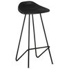 vidaXL Tabourets de bar lot de 2 noir cuir v&eacute;ritable