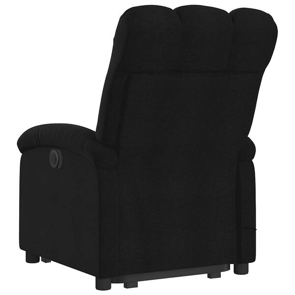 vidaXL Fauteuil inclinable de massage &eacute;lectrique noir tissu
