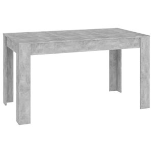 vidaXL Table de salle &agrave; manger Gris b&eacute;ton 140x74,5x76 cm Agglom&eacute;r&eacute;