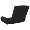 vidaXL Chaise pliable de sol Noir Tissu