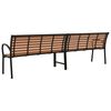 vidaXL Banc double de jardin 251 cm acier et WPC
