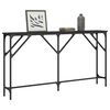vidaXL Table console noir 140x23x75 cm bois d'ingénierie