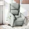 vidaXL Fauteuil inclinable de massage gris clair velours