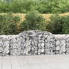 vidaXL Paniers &agrave; gabions arqu&eacute;s 13 pcs 300x50x80/100 cm fer galvanis&eacute;