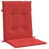 vidaXL Coussins de chaise de jardin &agrave; dossier bas lot de 6 rouge