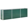 vidaXL Lit sur&eacute;lev&eacute; de jardin Acier galvanis&eacute; 240x40x77 cm Vert