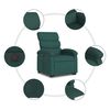 vidaXL Fauteuil inclinable &eacute;lectrique vert fonc&eacute; tissu