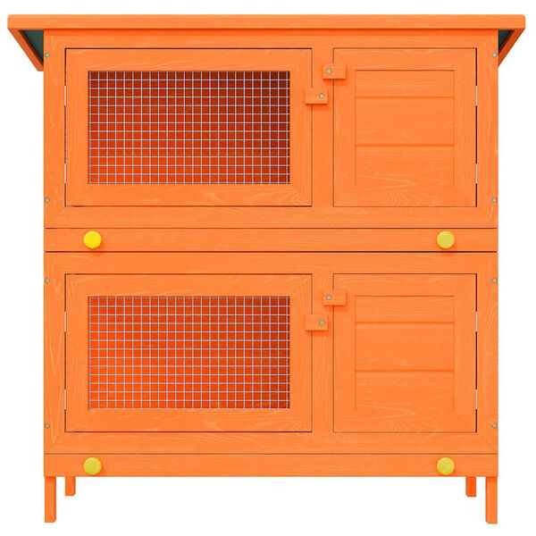 vidaXL Clapier d'ext&eacute;rieur Cage animaux petits 4 portes Bois