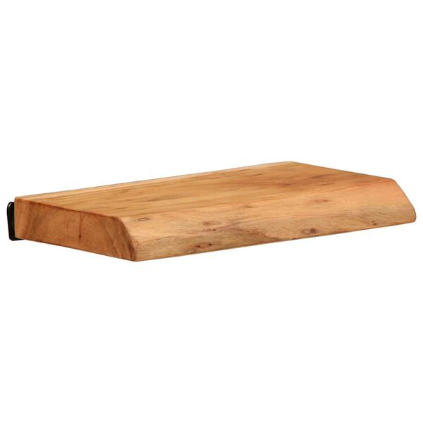 vidaXL &Eacute;tag&egrave;res murales 2 pcs 30x20x3,5 cm bois massif d'acacia