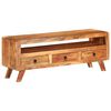 vidaXL Meuble TV 110x30x40 cm Bois d'acacia massif