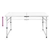 vidaXL Table pliable de camping Hauteur r&eacute;glable Aluminium 120x60 cm