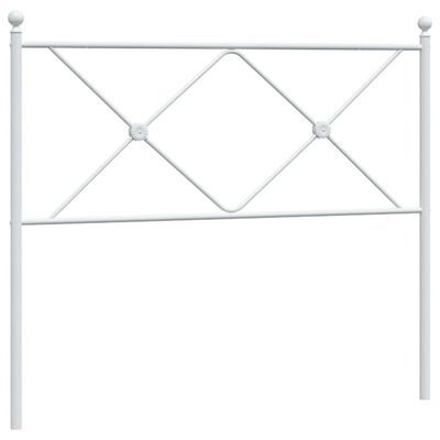 vidaXL Tête de lit métal blanc 100 cm