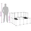 vidaXL Cage pour petits animaux Transparent 143x107x93 cm PP et Acier
