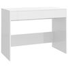vidaXL Bureau Blanc brillant 101x50x76,5 cm Agglom&eacute;r&eacute;