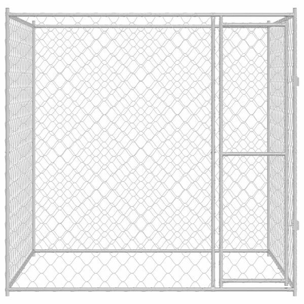 vidaXL Cage pour chien Argent&eacute; 200 x 200 x 200 cm Acier galvanis&eacute;