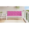 vidaXL Coussins de banc de jardin lot de 2 rose 150x50x7 cm tissu