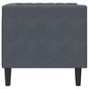 vidaXL Fauteuil Chesterfield gris fonc&eacute; velours